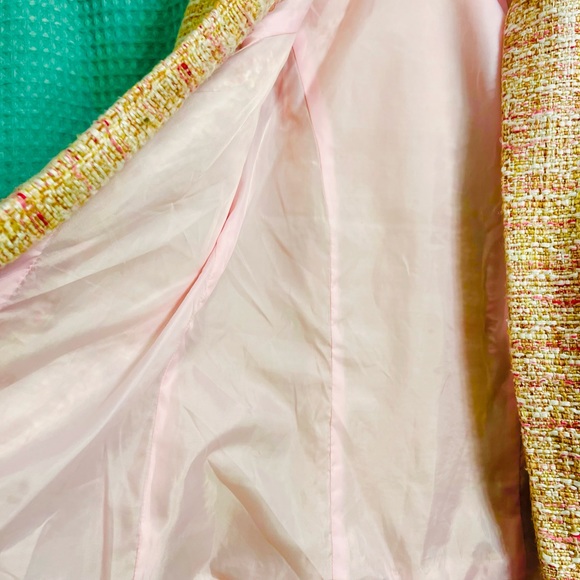 Vintage Pink Tweed George Women Jacket 16W - Picture 4 of 6